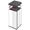 velkoobjemovy odpadovy box big box swing xl 52 l samozaviraci nerez leskly 9119