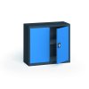 plechova policova skrin na naradi kovona 800 x 950 x 400 mm 1 police antracit modra 12865