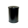 Odpadkový kovový koš s protipožárním víkem, 18 l, černá