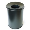 Odpadkový kovový koš s protipožárním víkem, 18 l, černá
