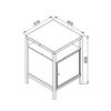 Přístavný dílenský zásuvkový box na nářadí k pracovním stolům GD, 3 zásuvky, 1 police, 575 x 600 x 850 mm, modrá