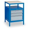 pristavny dilensky zasuvkovy box na naradi k pracovnim stolum gd 3 zasuvky 1 police 575 x 600 x 850 mm modra 120092
