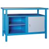 dilensky pracovni stul gd smrk bukova preklizka 1 skrinka 1 police 1190 x 600 x 850 mm modra 3431