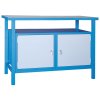 dilensky pracovni stul gd smrk bukova preklizka 2 skrinky 1190 x 600 x 850 mm modra 3432