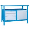 dilensky pracovni stul gd smrk bukova preklizka 3 zasuvky 1 skrinka 1190 x 600 x 850 mm modra 3434