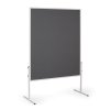 Informační a moderační tabule, 1200 x 1500 mm, textilní, šedá, nesklopná