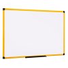 bila popisovaci tabule na zed magneticka zluty ram 900 x 600 mm 40405