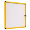 Vnitřní vitrína s bílým magnetickým povrchem, žlutý rám, 720 x 981 mm (9xA4)