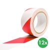 samolepici vyznacovaci paska 12 ks 33 m x 50 mm cervena bila 116810