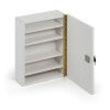 drevena nastenna lekarnicka 43x30x14 cm bila din 13157 125639