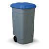 mobilni plastovy odpadkovy kos 100 l modre viko 1159