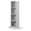 Šatní skříňka s úložnými boxy, 4 boxy, 1820 x 380 x 500 mm, cylindrický zámek, šedé dveře