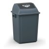 kancelarsky plastovy kos na odpadky 40 l 400 x 320 x 610 mm sedy 4168