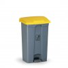 Nášlapný víceúčelový koš na odpadky 87 litrů, 480 x 360 x 820 mm, žlutá