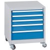 pojizdny dilensky vozik na naradi k pracovnim stolum do dilny wl bl 5 zasuvek 565 x 580 x 670 mm 23143