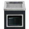 odpadkovy kos s popelnikem 240 x 240 x 600 mm cerna nerez 147096