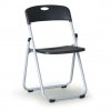 Skládací židle s kovovou lakovanou konstrukcí CLACK, černá