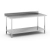 nerezovy pracovni stul s polici a ohradkou 1800 x 800 x 850 mm 14306
