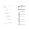 kancelarsky regal mirelli 800 x 400 x 1800 mm tresen 66992