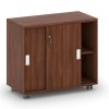 kancelarska zasouvaci skrinka na koleckach mirelli 800 x 420 x 750 mm orech 20294