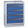 zasuvkovy dilensky box k pracovni desce expert 5 zasuvek 680 x 455 x 910 mm modra 23117