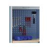 perforovany zadni panel na naradi g2 otvory 10x10 mm roztec 38x38 mm modra 9348
