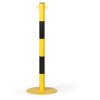 kovovy zahrazovaci sloupek vyska 1000 mm zluta cerna 9343