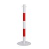 kovovy zahrazovaci sloupek vyska 1000 mm cervena bila 23877