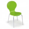 Dřevěná jídelní židle PEAS, zelená 3 ks