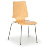 Dřevěná židle TORONTO, přírodní - nosnost 120 kg, 4 ks
