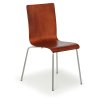 drevena zidle s chromovanou konstrukci classic orech 15062