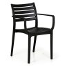 plastova bistro zidle slender cerna 14036