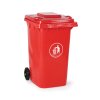 plastova popelnice na trideny odpad 240 litru cervena 16340