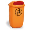 venkovni odpadkovy kos na sloupek 50 l 425 x 320 x 780 mm oranzovy 15584