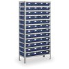 Regál s plastovými boxy MAX - 2000 x 400 x 1000 mm, 48x box E