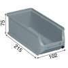 plastove boxy plus 2l 102 x 215 x 75 mm sede 20 ks 112321