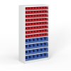 Regál s plastovými boxy BASIC se zadní stěnou - 1800 x 400 x 920 mm, 64x A, 24x B