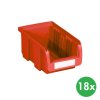plastovy box compact 102 x 100 x 60 mm 18 ks cerveny 115301