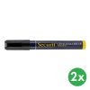 popisovac na sklenene tabule plochy cerny 2ks 116161