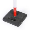 zahrazovaci plastovy sloupek se zakladnou vyska 870 mm cervena bila 116870
