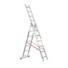 Hliníkový trojdílný výsuvný žebřík VENBOS HOBBY, 3x10 příček, 6,21 m
