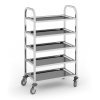 nerezovy policovy vozik 705 x 405 x 1250 mm 5 polic 16605