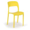 designova plastova jidelni zidle refresco zluta 17692