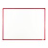 bila magneticka popisovaci tabule s keramickym povrchem boardok 1200 x 900 mm cerveny ram 16425