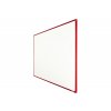Bílá magnetická popisovací tabule s keramickým povrchem boardOK, 1500 x 1200 mm, červený rám