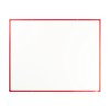 bila magneticka popisovaci tabule s keramickym povrchem boardok 1500 x 1200 mm cerveny ram 16433