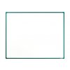 Bílá magnetická popisovací tabule s keramickým povrchem boardOK, 1500 x 1200 mm, zelený rám