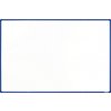 Bílá magnetická popisovací tabule s keramickým povrchem boardOK, 1800 x 1200 mm, modrý rám