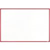 Bílá magnetická popisovací tabule s keramickým povrchem boardOK, 1800 x 1200 mm, červený rám