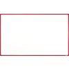 Bílá magnetická popisovací tabule s keramickým povrchem boardOK, 2000 x 1200 mm, červený rám
